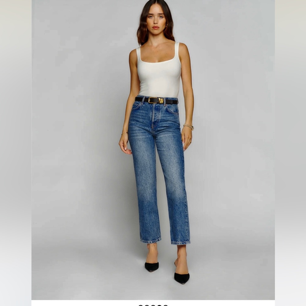 NWOT Reformation Cynthia High Rise Straight Crop | Size 27